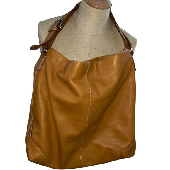Talbots Handbags - leather caramel talbots tawny shoulder bag large STUNNING LUXE
